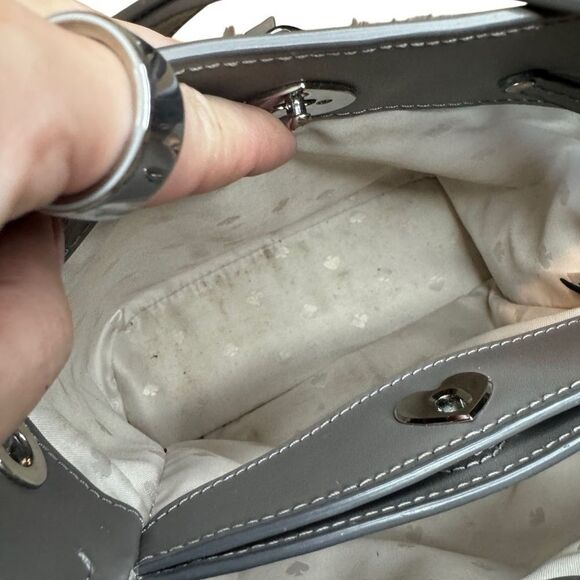 Kate Spade Marti Faux Fur Small Bucket Bag  in Grey Cat - Picture 12 of 13